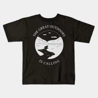 The Great Outdoors Is Calling Camping Kids T-Shirt